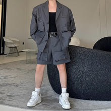 Load image into Gallery viewer, Multi-pocket Detachable Cargo Pants Suit