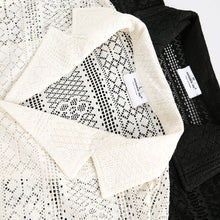 Load image into Gallery viewer, Loose Casual Hollow Pattern Cuban Collar Shirt