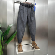 Load image into Gallery viewer, Autumn and Winter Thick Straight Harem Pants