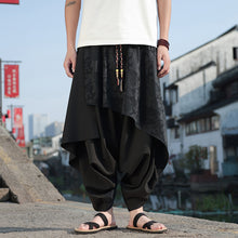 Load image into Gallery viewer, Irregular Fake Two-piece Jacquard Harem Pants