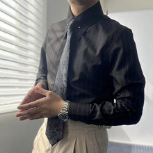 Load image into Gallery viewer, Striped Slim-fit Casual Wrinkle-free Shirt