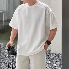 Load image into Gallery viewer, Crew Neck Loose Fit Solid Color T-shirt