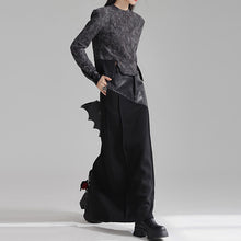 Load image into Gallery viewer, Spliced PU Leather A-line Slim Hip-hugging Skirt