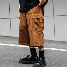 Load image into Gallery viewer, Vintage-style Multiple Pockets Cropped Trousers
