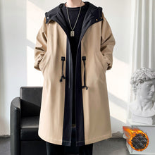 Load image into Gallery viewer, Color Block Hooded Mid-length Windbreaker Jacket