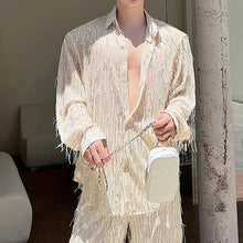 Load image into Gallery viewer, Stage Tassels Sequins Tops Pants Suits