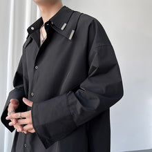 Load image into Gallery viewer, Detachable Double Collar Long Sleeve Shirt