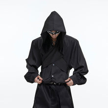 Load image into Gallery viewer, Shawl Hooded Long Sleeve Off Shoulder Shirt