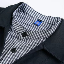Load image into Gallery viewer, Japanese Plaid Paneled Layered Three Quarter Sleeve Shirt