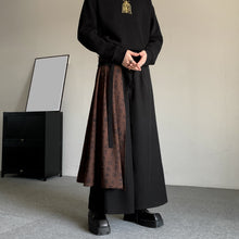 Load image into Gallery viewer, Calligraphy Stitching Fake Two-piece Wide-leg Culottes