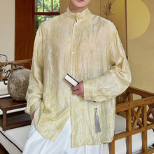 Load image into Gallery viewer, Button Stand Collar Long Sleeve Casual Shirt