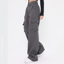 Load image into Gallery viewer, Waist Lapel Side Pockets Buttons Trousers