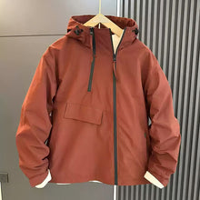 Load image into Gallery viewer, Double Zip Cargo Loose Hooded Jacket