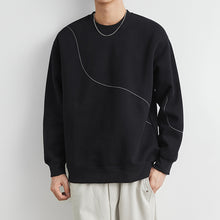 Load image into Gallery viewer, Line Embroidery Crew Neck Sweatshirt