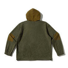 Load image into Gallery viewer, Retro Corduroy Color-blocked Hoodie Sweatshirt