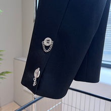 Load image into Gallery viewer, White Collar Black Long Sleeve Suit Jacket