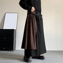 Load image into Gallery viewer, Calligraphy Stitching Fake Two-piece Wide-leg Culottes