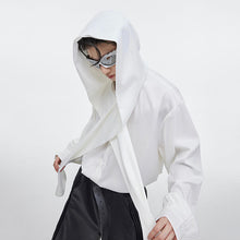 Load image into Gallery viewer, Shawl Hooded Long Sleeve Off Shoulder Shirt