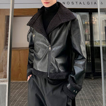Load image into Gallery viewer, Retro Stand Collar PU Leather Thickened Short Jacket