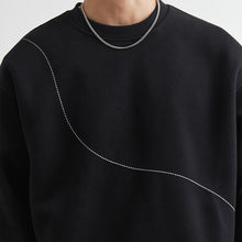Load image into Gallery viewer, Line Embroidery Crew Neck Sweatshirt