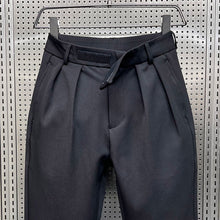 Load image into Gallery viewer, High Waisted Black Casual Trousers