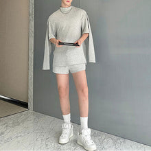 Load image into Gallery viewer, Multi-sleeve Sweatshirt and Shorts Two-piece Set