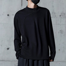 Load image into Gallery viewer, Simple Solid Stand Collar Long Sleeve T-Shirt