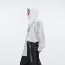 Load image into Gallery viewer, Shawl Hooded Long Sleeve Off Shoulder Shirt