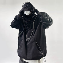 Load image into Gallery viewer, Loose Solid Color Hooded Retro Work Jacket