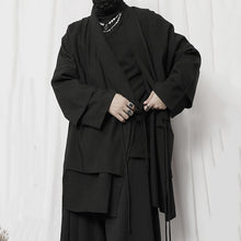 Load image into Gallery viewer, Dark Fake Two Piece Slanted Placket Cardigan