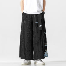 Load image into Gallery viewer, Cotton and Linen Loose Embroidered Wide-leg Pants