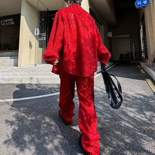 Load image into Gallery viewer, Stage Sequined Shirt and Pants Two Piece Sets