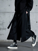Load image into Gallery viewer, Dark Casual Ribbon Hakama Pants