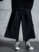 Load image into Gallery viewer, Dark Casual Ribbon Hakama Pants