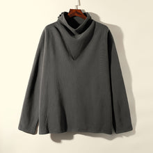 Load image into Gallery viewer, Double-sided Velvet Half Turtleneck Long-sleeved T-shirt