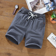 Load image into Gallery viewer, Casual Loose Cotton And Linen Shorts
