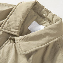 Load image into Gallery viewer, Thin Mid-length Warm Quilted Lapel Windbreaker Jacket