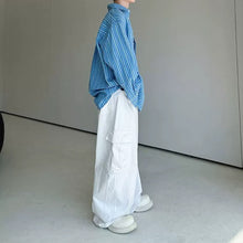 Load image into Gallery viewer, Loose-Fit Striped Collared Shirt
