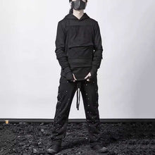 Load image into Gallery viewer, Dark Loose Hooded Pullover Sweatshirt
