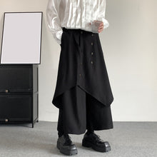 Load image into Gallery viewer, Retro Layered Buttoned Irregular Culottes