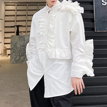 Load image into Gallery viewer, Retro Ruffled Long Sleeve Shirt