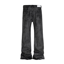 Load image into Gallery viewer, Glitter-coated Slim-fit Stacked Denim Flared Pants