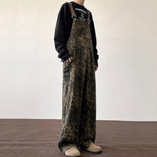 Load image into Gallery viewer, Retro Leopard Print Loose Straight Wide Leg Overalls
