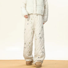 Load image into Gallery viewer, Star Diamond Pattern Cotton Plus Velvet Thick Straight Pants