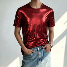 Load image into Gallery viewer, Shiny Liquid Metal Stage Performance T-shirt