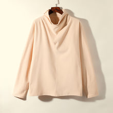 Load image into Gallery viewer, Double-sided Velvet Half Turtleneck Long-sleeved T-shirt