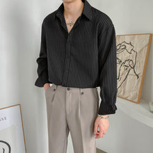 Load image into Gallery viewer, Loose Long-sleeved Casual Striped Shirt