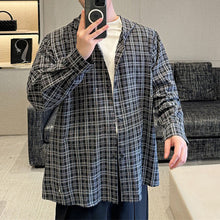 Load image into Gallery viewer, Plaid Diamond-ironing Hooded Long-sleeved Shirt