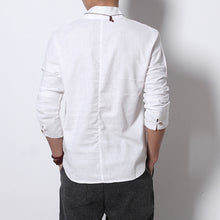 Load image into Gallery viewer, Vintage Cotton and Linen Long-sleeved Shirt