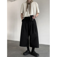 Load image into Gallery viewer, Wide-leg Cropped Casual Trousers